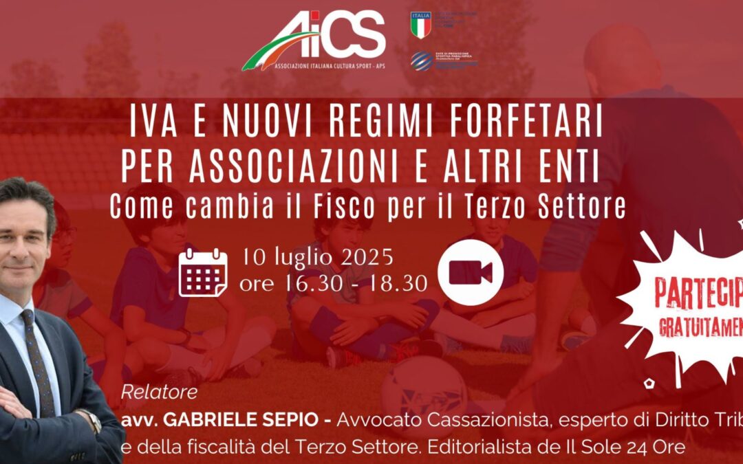 Nuovo fisco per gli enti del Terzo Settore, webinar AiCS gratuito